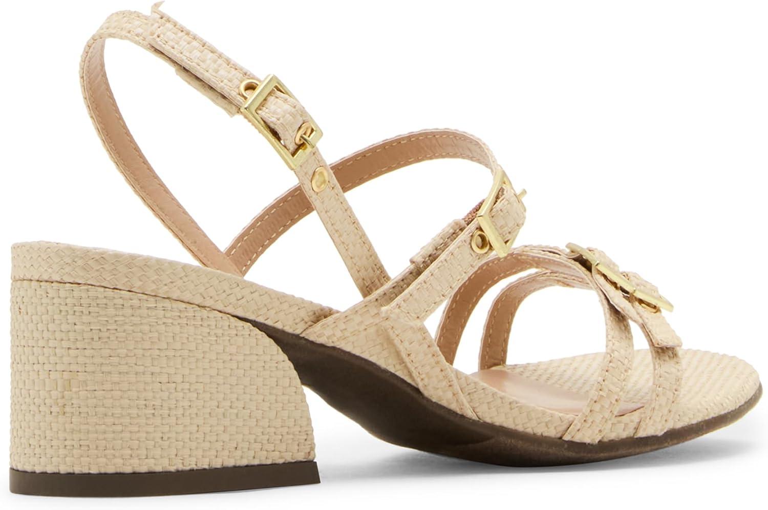 imageAnne Klein Womens Mackenzie Block Heel SandalsNatural Raffia