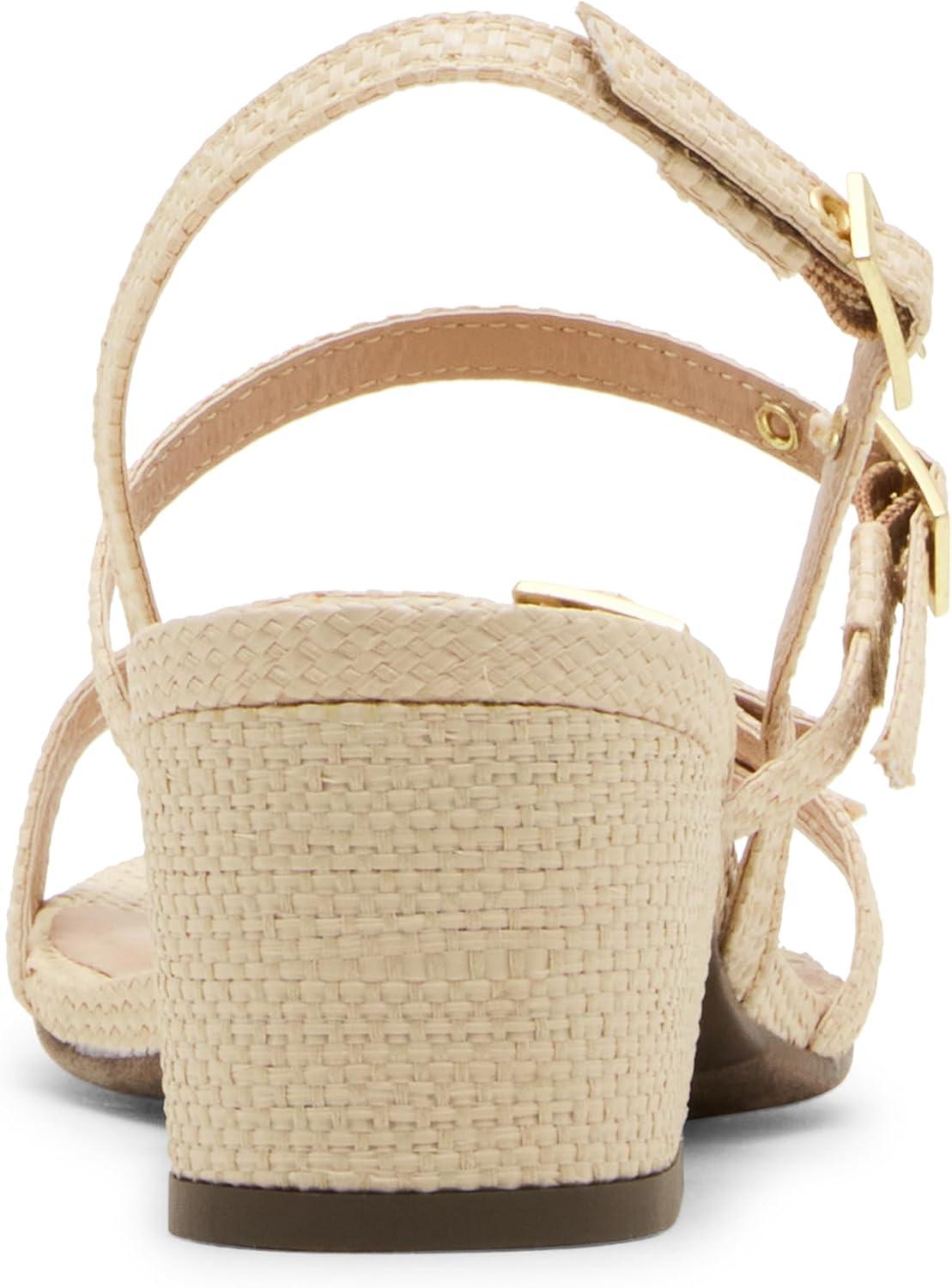 imageAnne Klein Womens Mackenzie Block Heel SandalsNatural Raffia