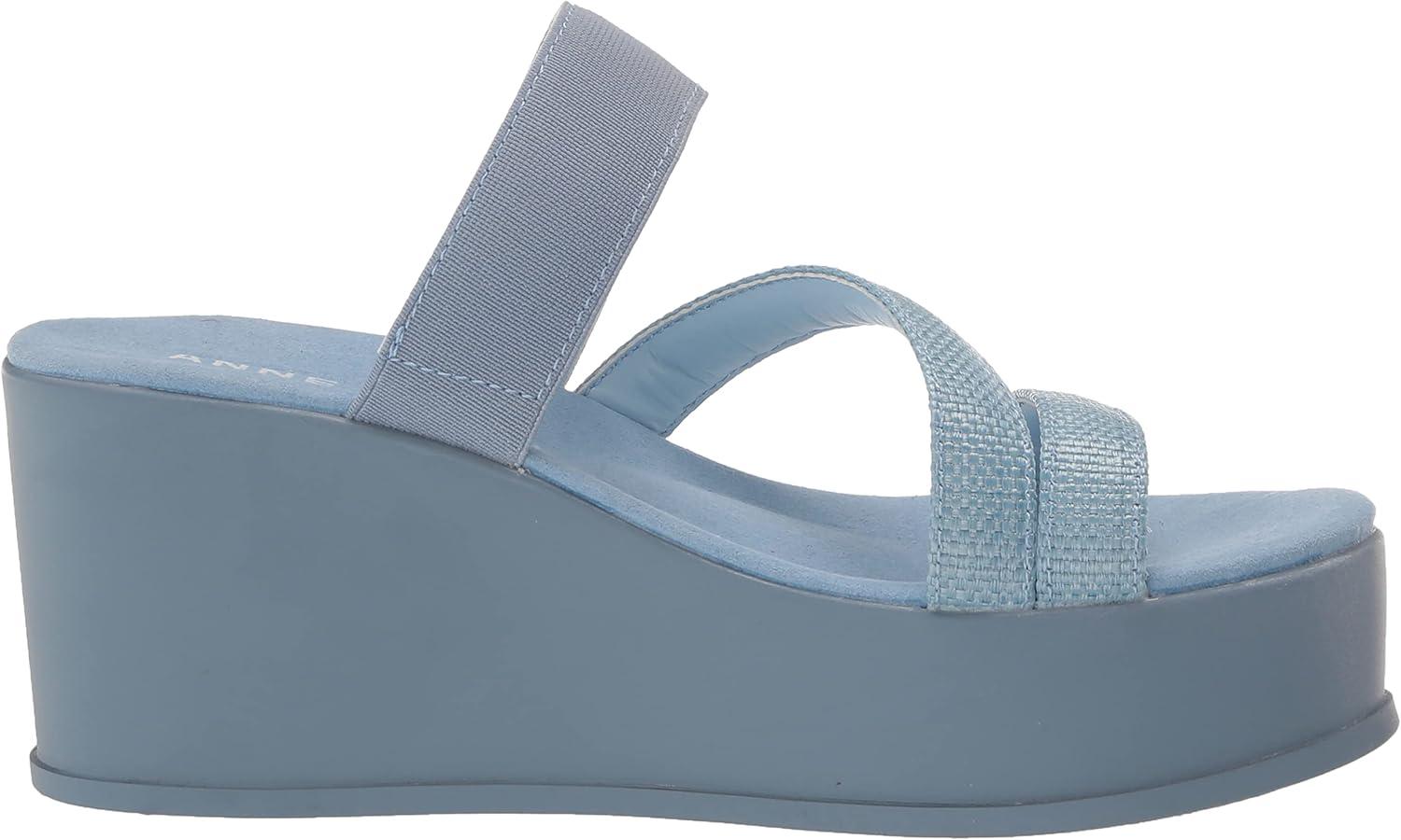 imageAnne Klein Womens Vai Wedge SandalBlue Raffia