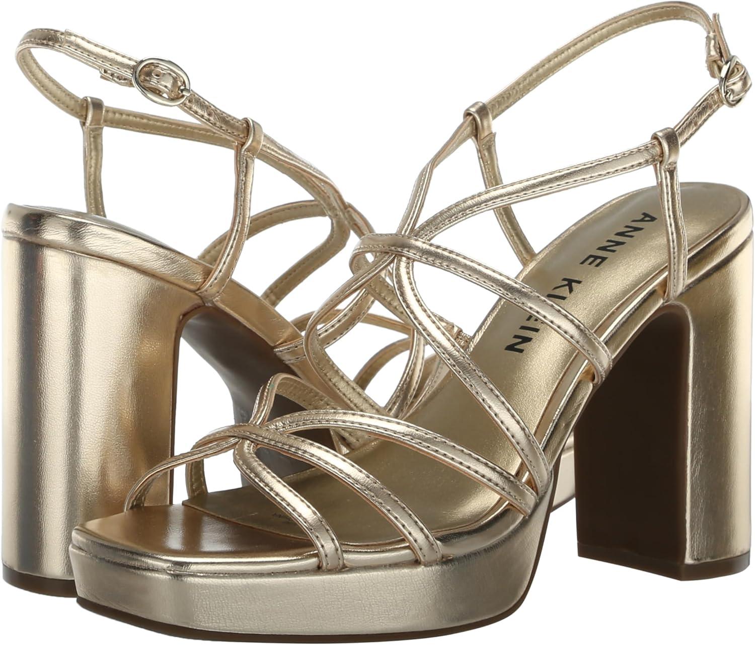 imageAnne Klein Womens Zenon Heeled SandalPlatinum