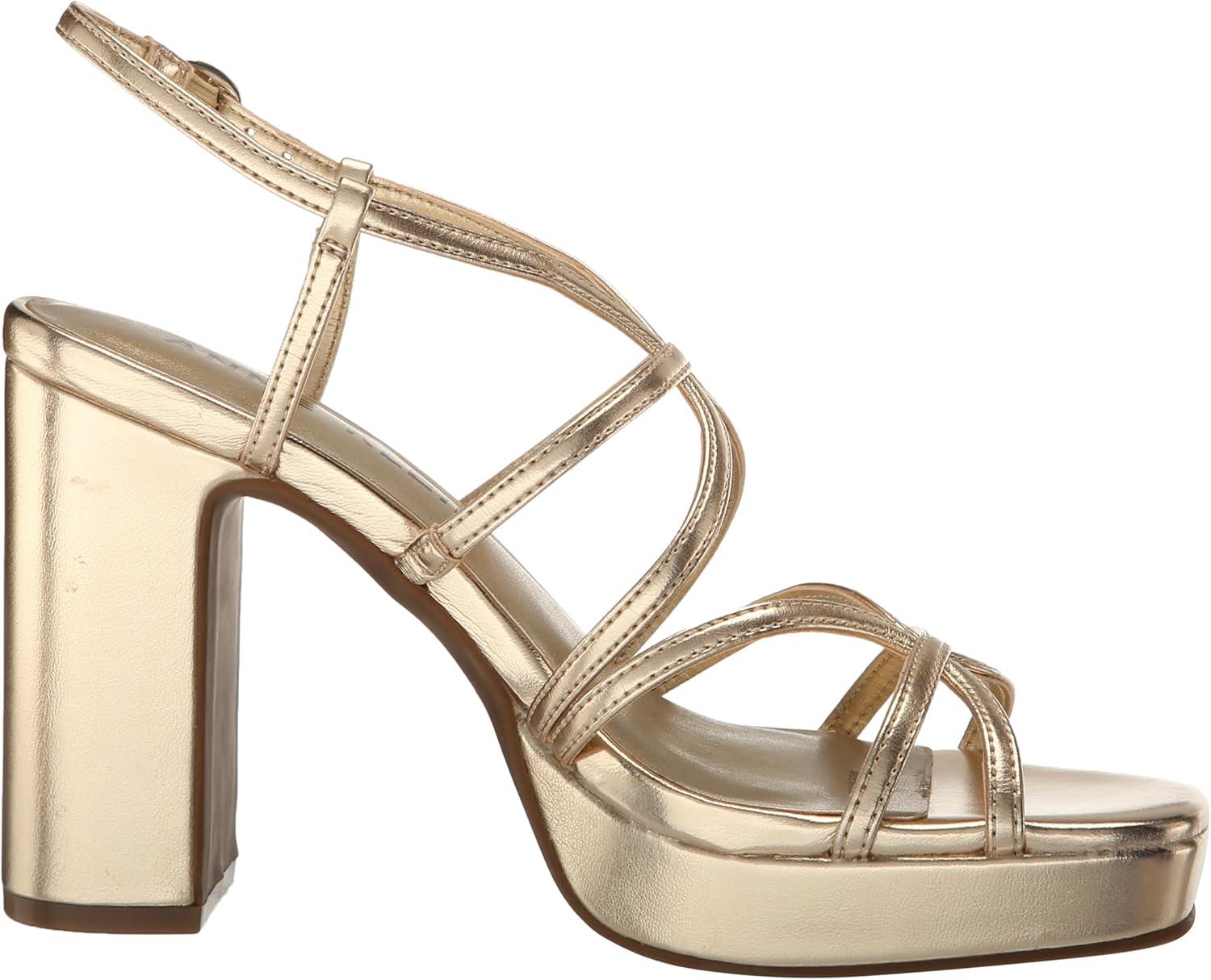 imageAnne Klein Womens Zenon Heeled SandalPlatinum