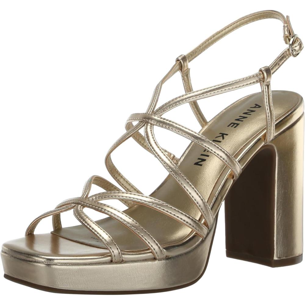 imageAnne Klein Womens Zenon Heeled SandalPlatinum