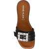 Anne Klein Women’s Capara Flat Sandal(Black Smooth)