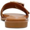Anne Klein Women’s Capara Flat Sandal(Cognac)
