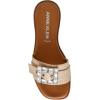 Anne Klein Women’s Capara Flat Sandal(Natural Raffia)