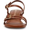 Anne Klein Women’s Mackenzie Block Heel Sandals(Brown)