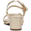 Anne Klein Women’s Mackenzie Block Heel Sandals(Light Gold)