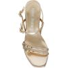 Anne Klein Women’s Mackenzie Block Heel Sandals(Light Gold)