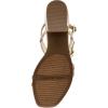 Anne Klein Women’s Mackenzie Block Heel Sandals(Light Gold)