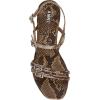 Anne Klein Women’s Mackenzie Block Heel Sandals(Snake Taupe)
