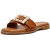 Anne Klein Women’s Capara Flat Sandal(Cognac)
