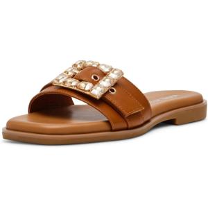 Anne Klein Women’s Capara Flat Sandal(Cognac)