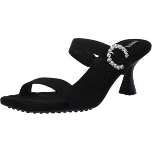 Anne Klein Women’s Josie Heeled Sandal(Black Suede)