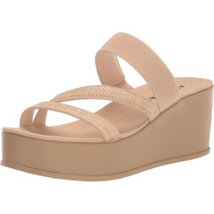 Anne Klein Women’s Vai Wedge Sandal(Natural Raffia)