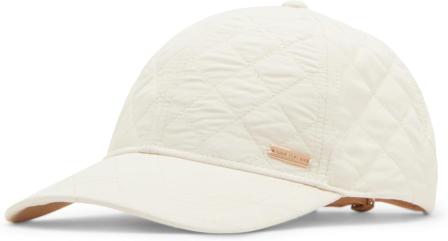 imageAnne Klein Womens Anne Klein Classic Quilted Baseball HatChalk
