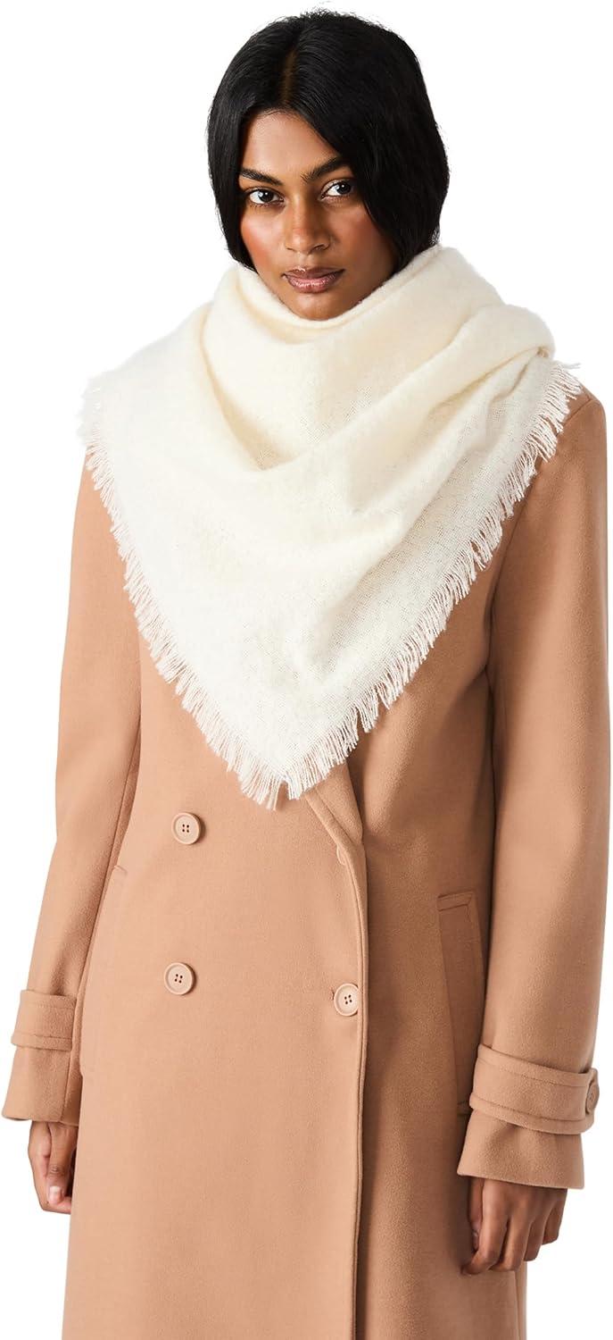 imageAnne Klein womens Boucle Triangle ScarfIvory