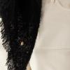 Anne Klein womens Boucle Triangle Scarf(Black)