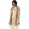 Anne Klein womens Tonal Floral Scarf(Sepia)
