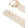Anne Klein womens Wrapped Straw Buckle Stretch Belt(Ivory)