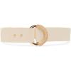 Anne Klein womens Wrapped Straw Buckle Stretch Belt(Ivory)