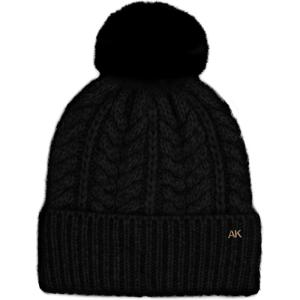 Anne Klein Womens Getaway Cable Beanie(Black)