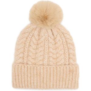 Anne Klein Womens Getaway Cable Beanie(Ivory)