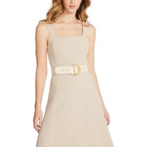 Anne Klein womens Wrapped Straw Buckle Stretch Belt(Ivory)