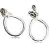 Anne Klein Women’s Comfort Clip Earrings(Silver)