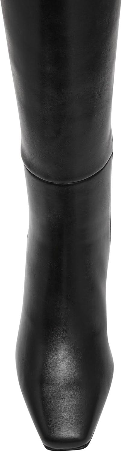 imageAnne Klein Womens Perfektion Mid Calf Boot Black Smooth 11