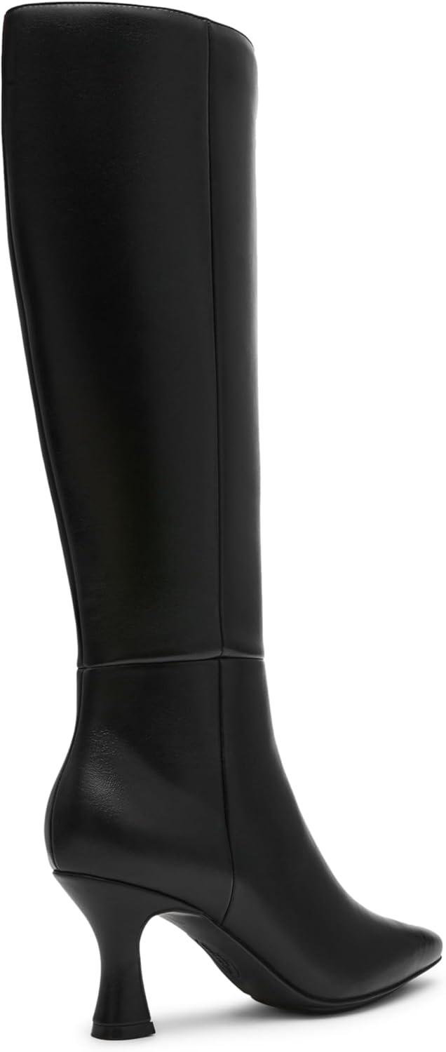imageAnne Klein Womens Perfektion Mid Calf Boot Black Smooth 11