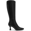 Anne Klein Women’s Perfektion Mid Calf Boot, Black Smooth, 11