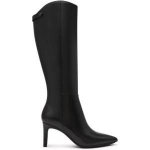 Anne Klein Women’s Maruicia Mid Calf Boot(Black Smooth)