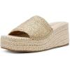 Anne Klein Women’s Cruz Espadrille Wedge Sandal(Light Gold)