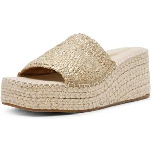 Anne Klein Women’s Cruz Espadrille Wedge Sandal(Light Gold)