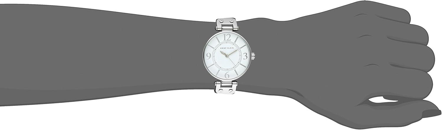 imageAnne Klein Womens Leather Strap WatchBlack