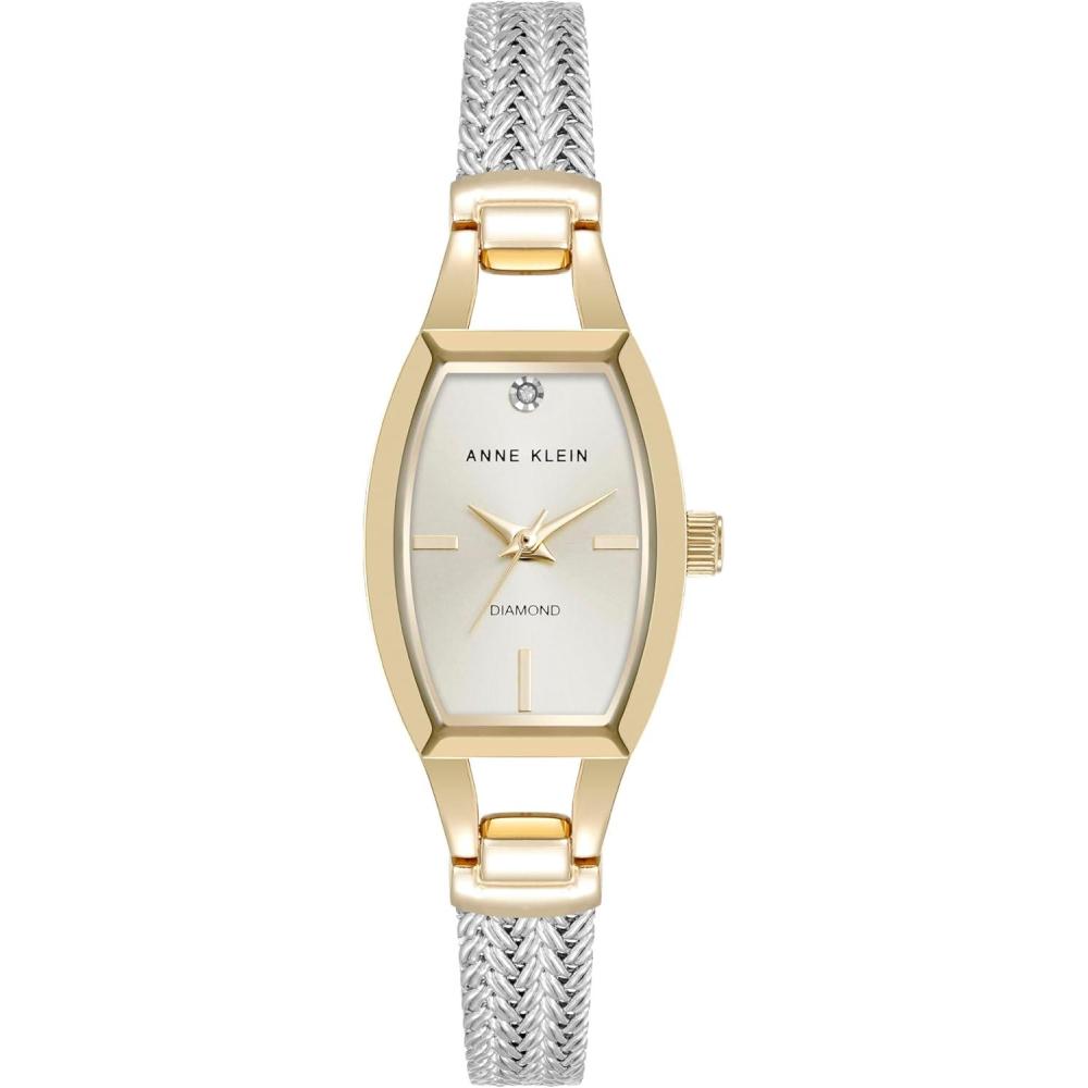 imageAnne Klein Womens Genuine Diamond Dial Mesh Bracelet WatchTwo Tone