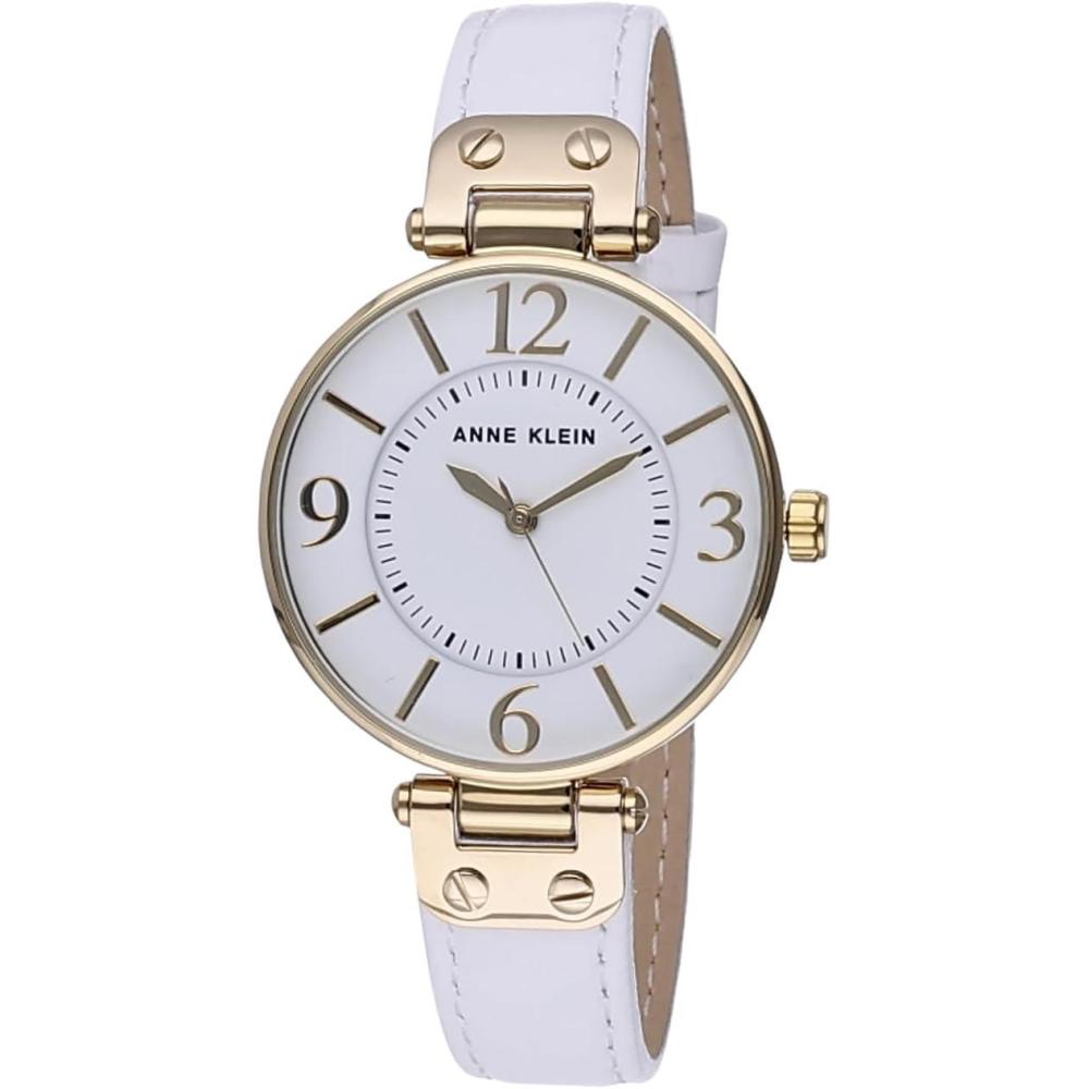 imageAnne Klein Womens Leather Strap WatchWhite