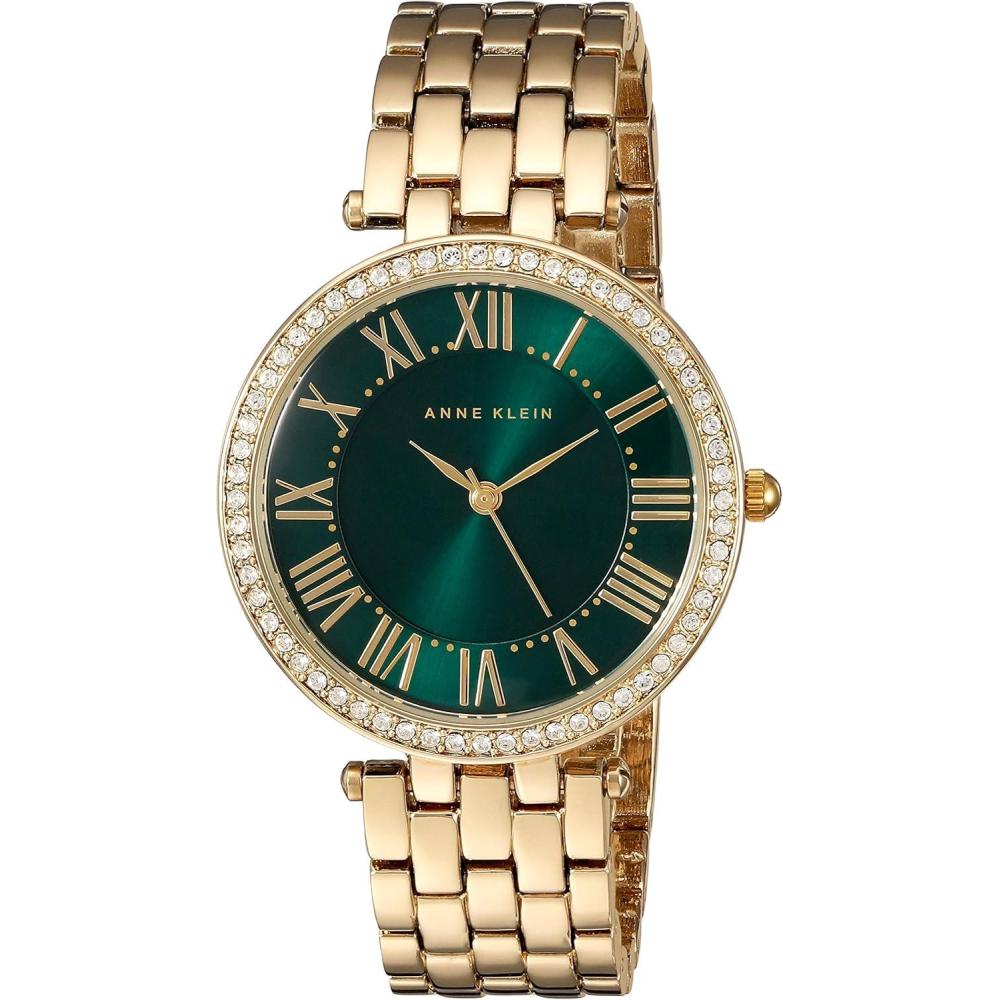imageAnne Klein Womens Premium Crystal Accented GoldTone Bracelet Watch AK2230GNGB