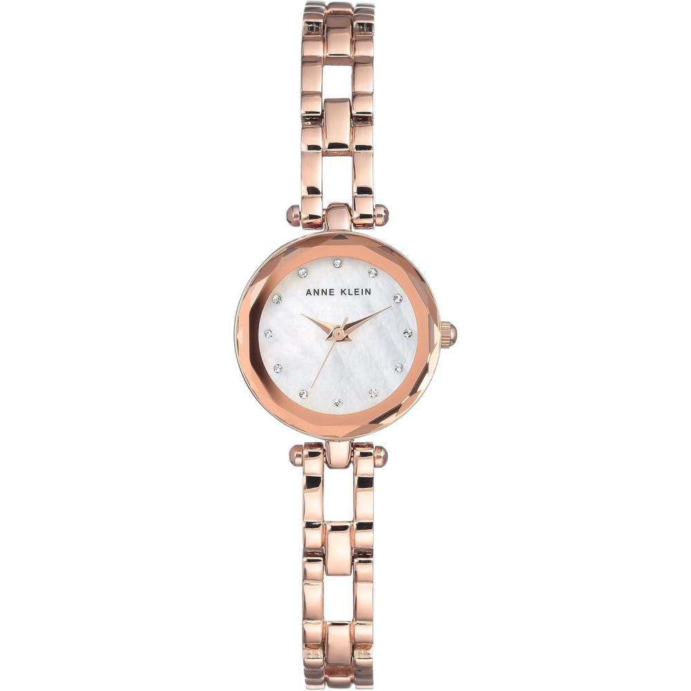 imageAnne Klein Womens Premium Crystal Accented Open Bracelet WatchRose Gold