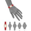 Anne Klein Women’s Leather Strap Watch(Red/Rose Gold)