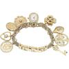 Anne Klein Women’s Premium Crystal Accented Charm Bracelet Watch(Gold)