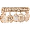 Anne Klein Women’s Premium Crystal Accented Charm Bracelet Watch(Rose Gold)