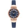 Anne Klein Women’s Easy-to-Read Navy Leather Strap Watch, AK/2156NVRG