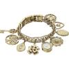 Anne Klein Women’s Premium Crystal Accented Charm Bracelet Watch(Gold)