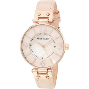 Anne Klein Women’s Leather Strap Watch(Blush/Rose Gold)