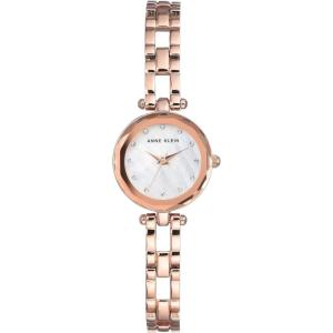 Anne Klein Women’s Premium Crystal Accented Open Bracelet Watch(Rose Gold)
