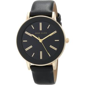 Anne Klein Women’s Strap Watch(Black/Gold)