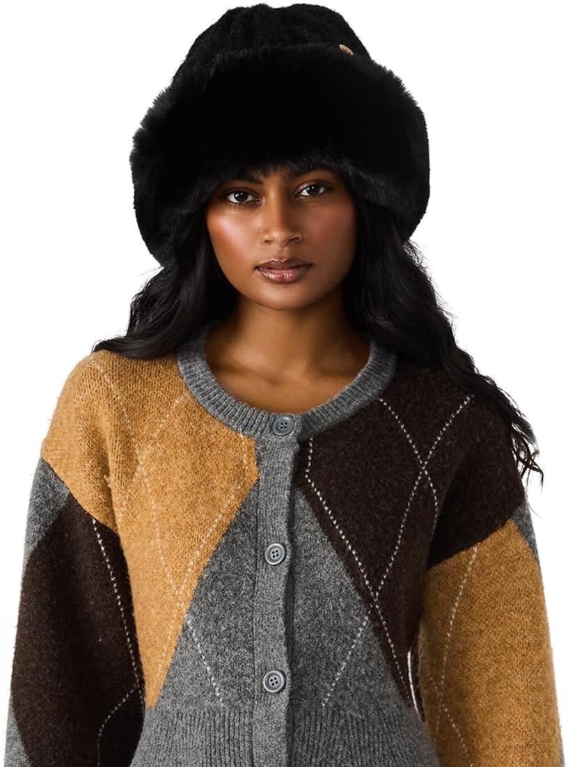 imageAnne Klein Womens Fur Trim BeanieBlack