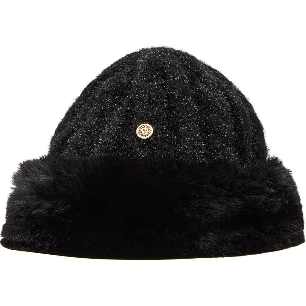 imageAnne Klein Womens Fur Trim BeanieBlack