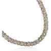 Anne Klein Silver-Tone Crystal Glass Tubular Pave Collar Necklace, 16″